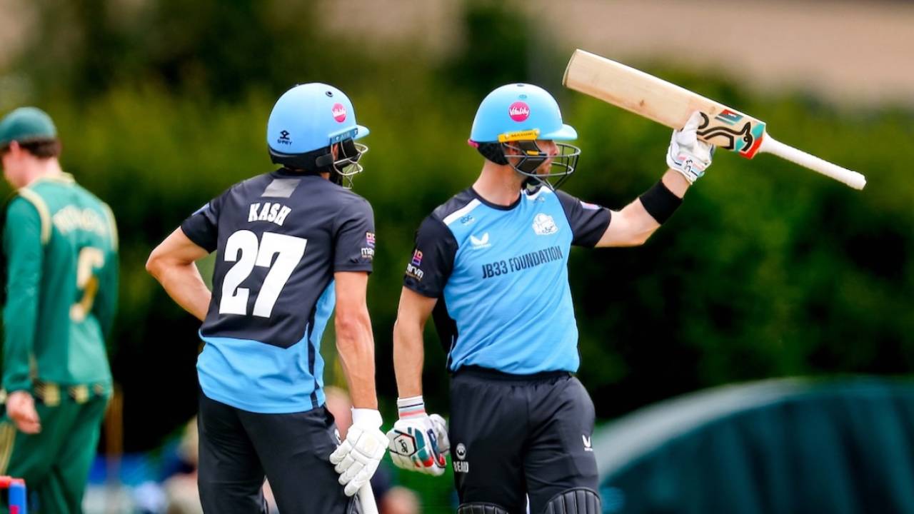 Jake Libby and Kashif Ali put on 180 together, Nottinghamshire vs Worcestershire, Sookholme, men's One Day Cup, August 7, 2025