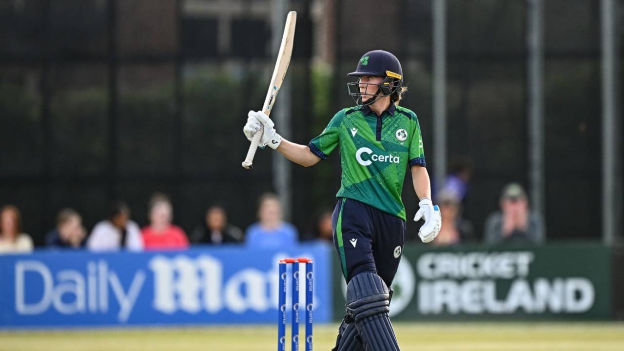 Orla Prendergast notched up a half-century, Ireland vs Pakistan, 2nd women's T20I, Dublin, August 8, 2025