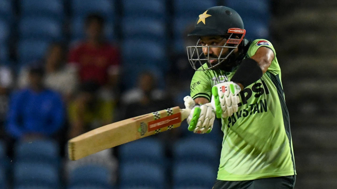 Mohammad Rizwan found singles with ease in the middle overs, West Indies vs Pakistan, 1st ODI, Tarouba, August 9, 2025