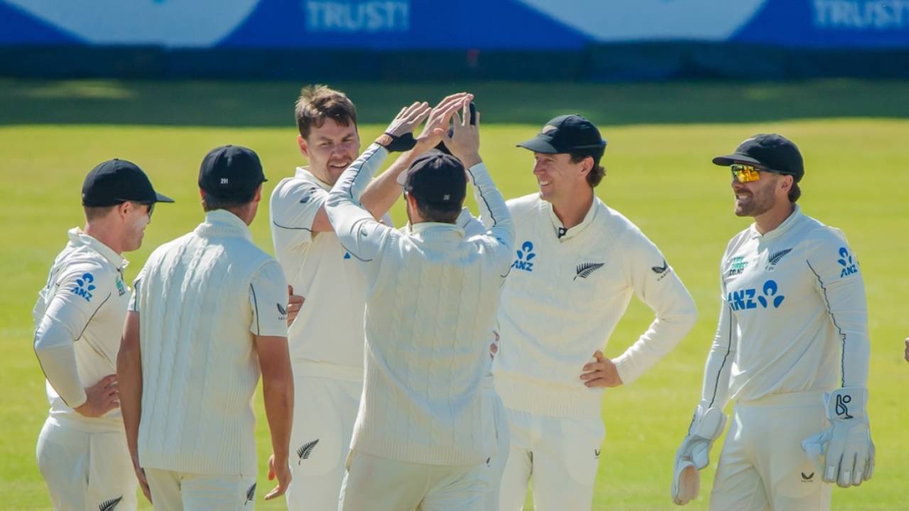 Jacob Duffy got his maiden Test wicket, Zimbabwe vs New Zealand, 2nd Test, Bulawayo, 3rd day, August 9, 2025