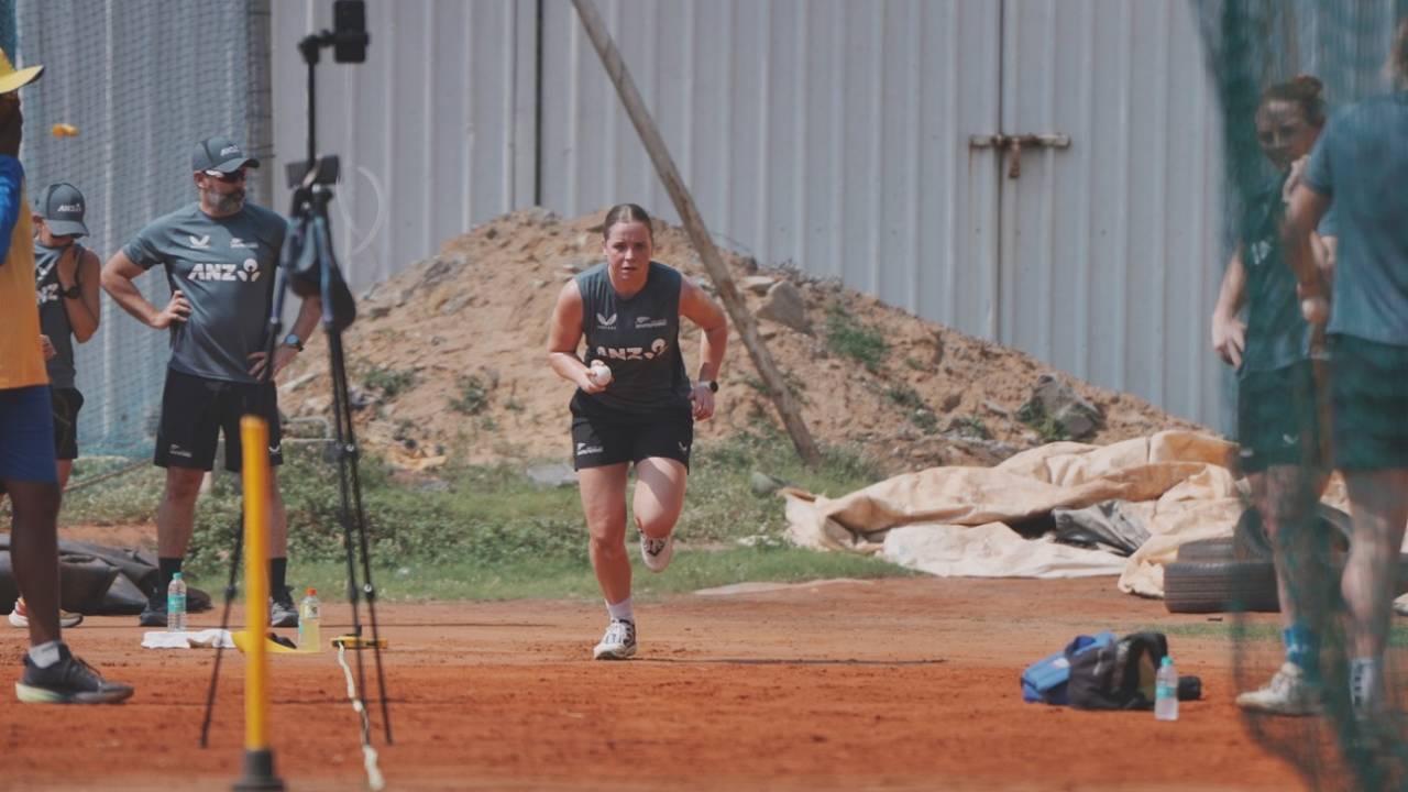 Jess Kerr was part of the New Zealand contingent that trained at the Super Kings Academy ahead of the Women's ODI World Cup, Chennai, August 9, 2025