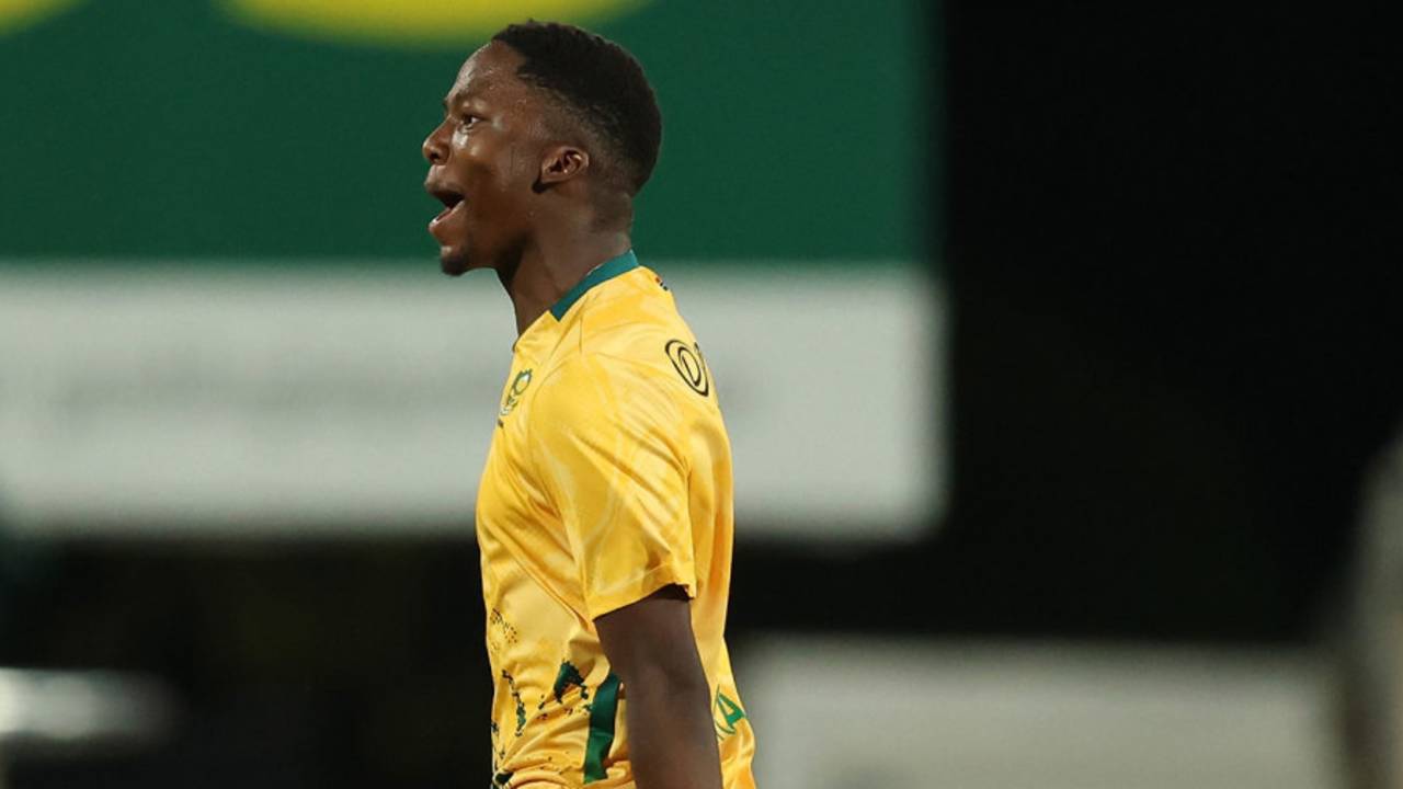 Kwena Maphaka impressed in his first spell, Australia vs South Africa, 1st T20I, Marrara Oval, Darwin, August 10, 2025