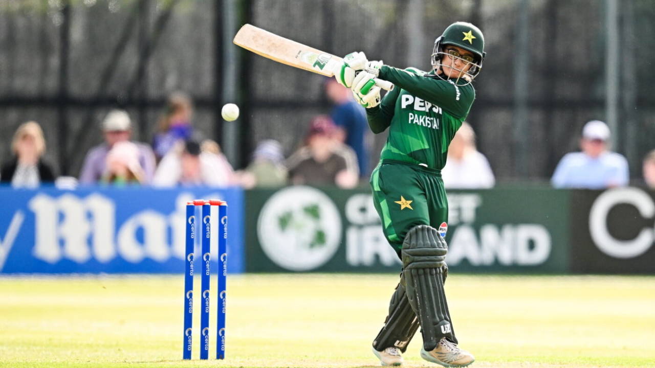 Muneeba Ali blasted away in the powerplay, Ireland vs Pakistan, 3rd T20I, Dublin, August 10, 2025