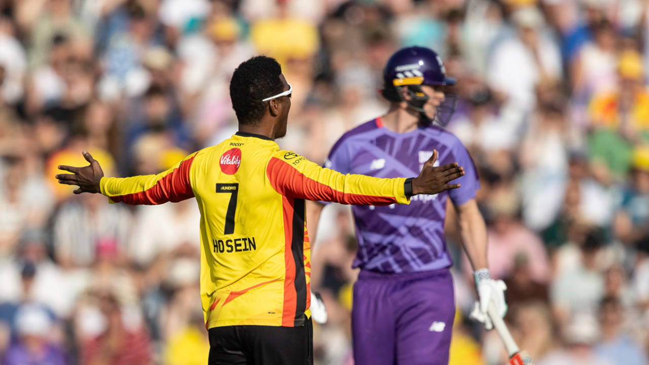 Akeal Hosein struck early, Trent Rockets vs Northern Superchargers, Trent Bridge, The Hundred Men's Competition, August 10, 2025