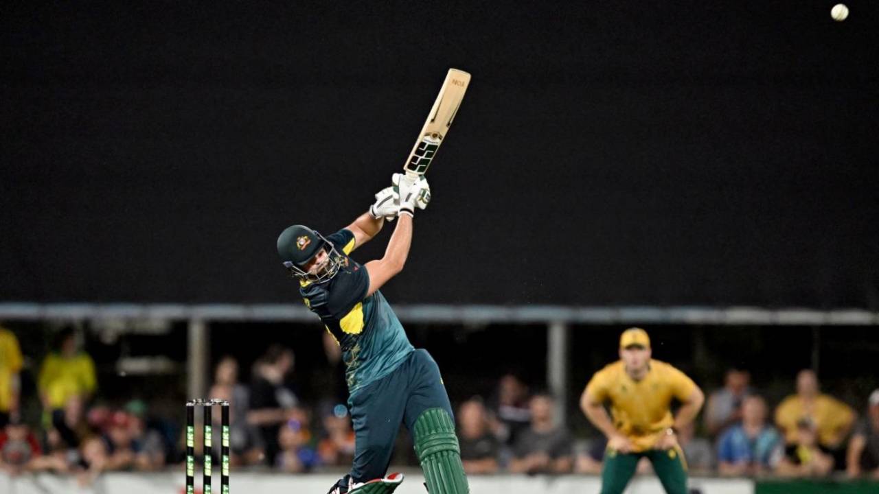 Tim David launched eight sixes in his 83, Australia vs South Africa, 1st T20I, Marrara Oval, Darwin, August 10, 2025
