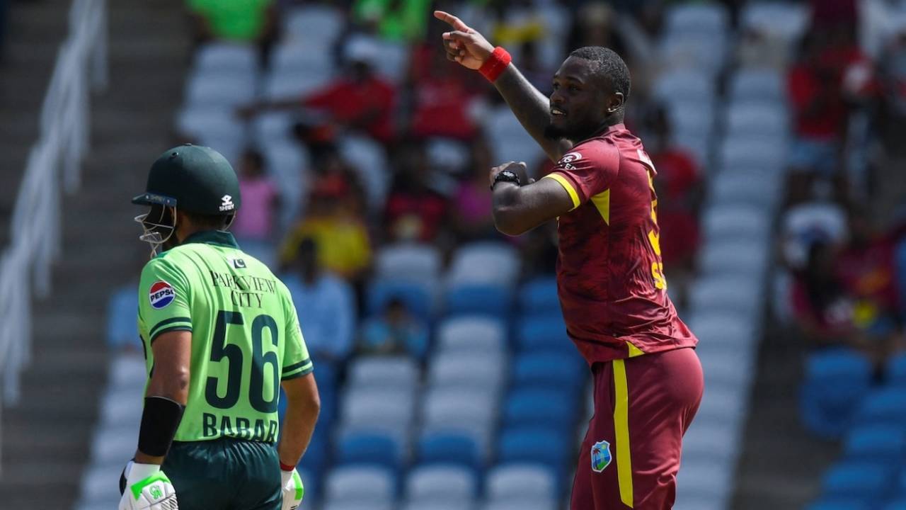 Jayden Seales ended Babar Azam's rare poor series against West Indies, West Indies vs Pakistan, 3rd ODI, Tarouba, August 12, 2025
