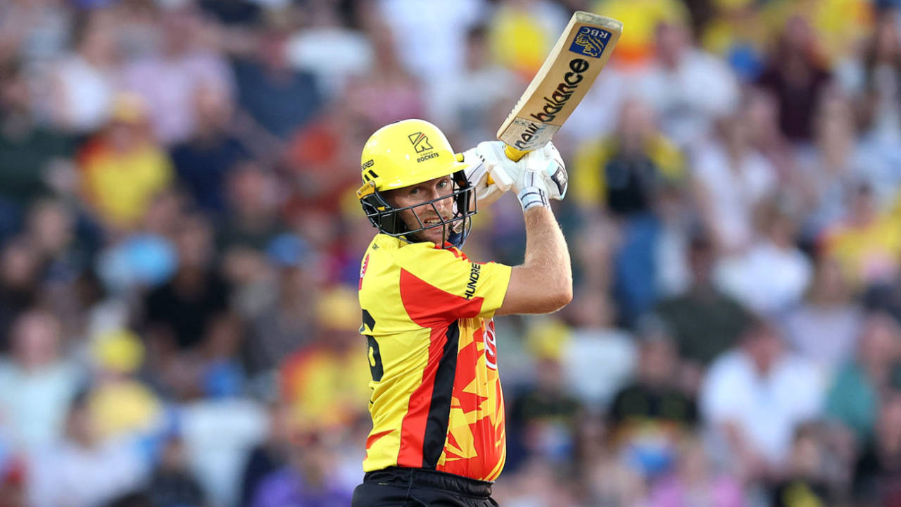 Joe Root in action for Trent Rockets, Men's Hundred, Trent Rockets vs Northern Superchargers, Trent Bridge, August 10, 2025