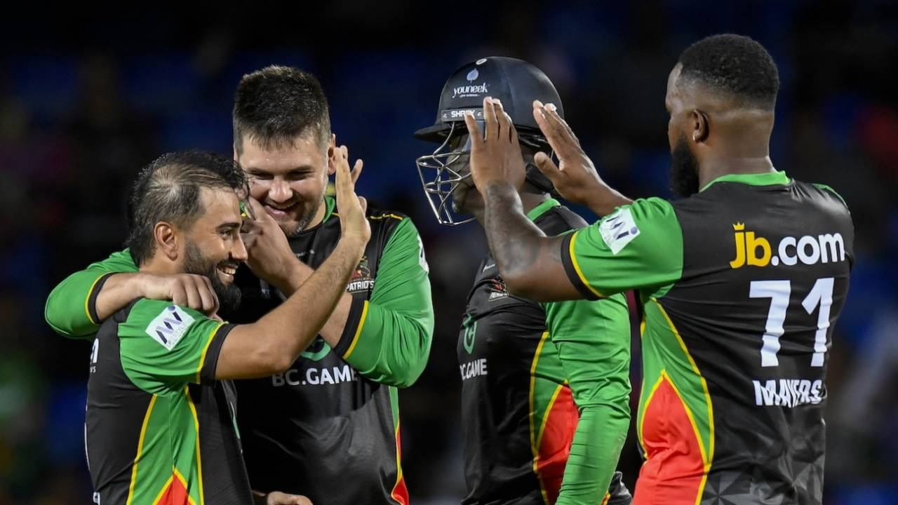 Waqar Salamkheil picked up four wickets, St Kitts and Nevis Patriots vs Antigua and Barbuda Falcons, CPL 2025, Basseterre, August 14, 2025