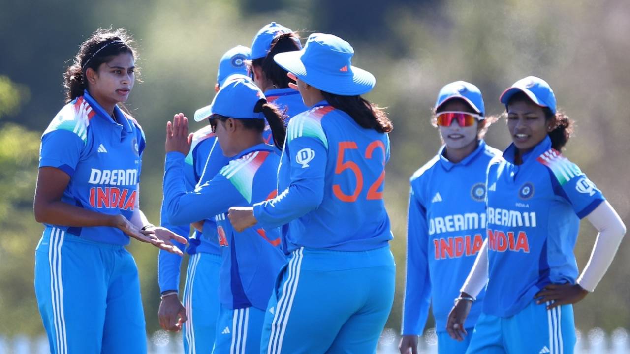 Titas Sadhu picked up the first wicket, Australia A vs India A, 2nd match, Brisbane, August 15, 2025
