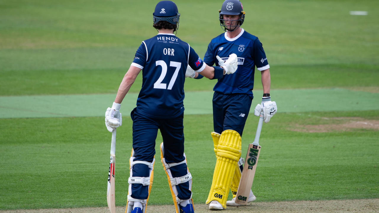 Ali Orr and Nick Gubbins put on 202 for the first wicket, Hampshire vs Leicestershire, One-Day Cup, Utilita Bowl, August 15, 2025