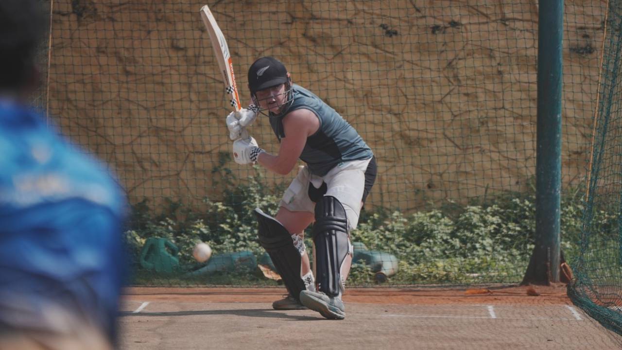 Georgia Plimmer trains at the Super Kings Academy, Chennai, August 9, 2025