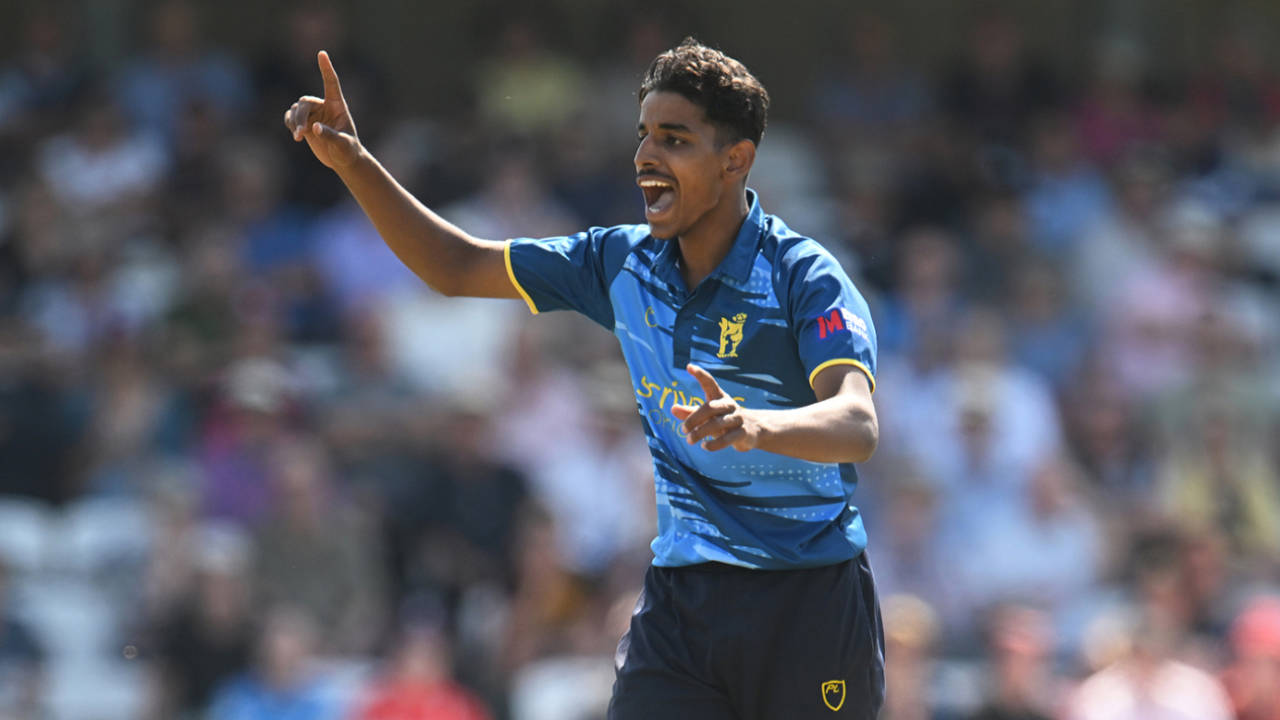 Tazeem Ali was in the wickets again, Somerset vs Warwickshire, One-Day Cup, Taunton, August 17, 2025