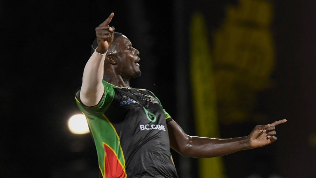 Jason Holder picked up four wickets for just 14 runs, St Kitts and Nevis Patriots vs Barbados Royals, CPL 2025, North Sound, August 21, 2025