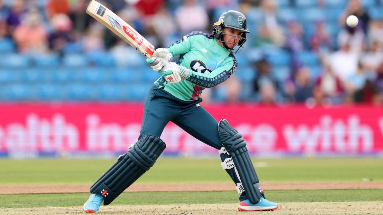 Lauren Winfield-Hill led Oval Invincibles after early wickets, Northern Superchargers vs Oval Invincibles, Women's Hundred, Leeds, August 23, 2025