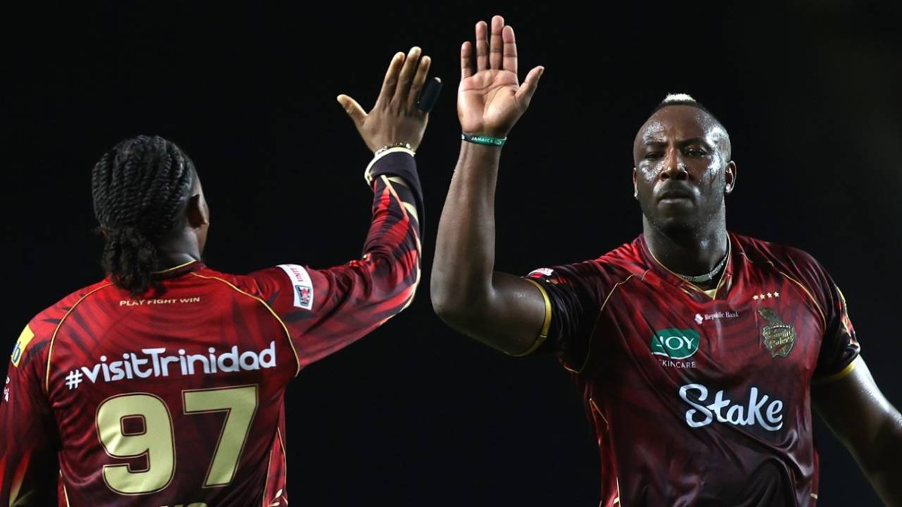 Andre Russell picked up three wickets, Trinbago Knight Riders vs Barbados Royals, CPL, Tarouba, August 29, 2025