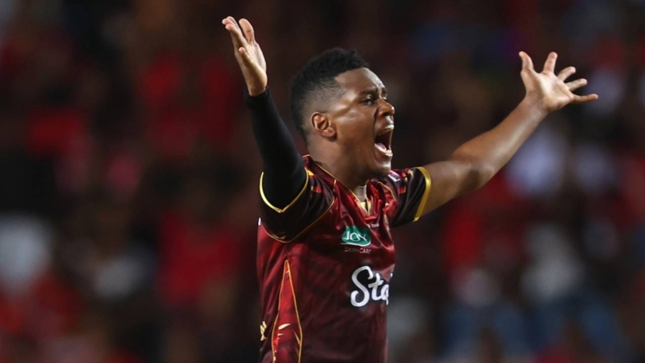 Akeal Hosein dented Guyana Amazon Warriors from the start, Trinbago Knight Riders vs Guyana Amazon Warriors, CPL 2025, Tarouba, August 30, 2025
