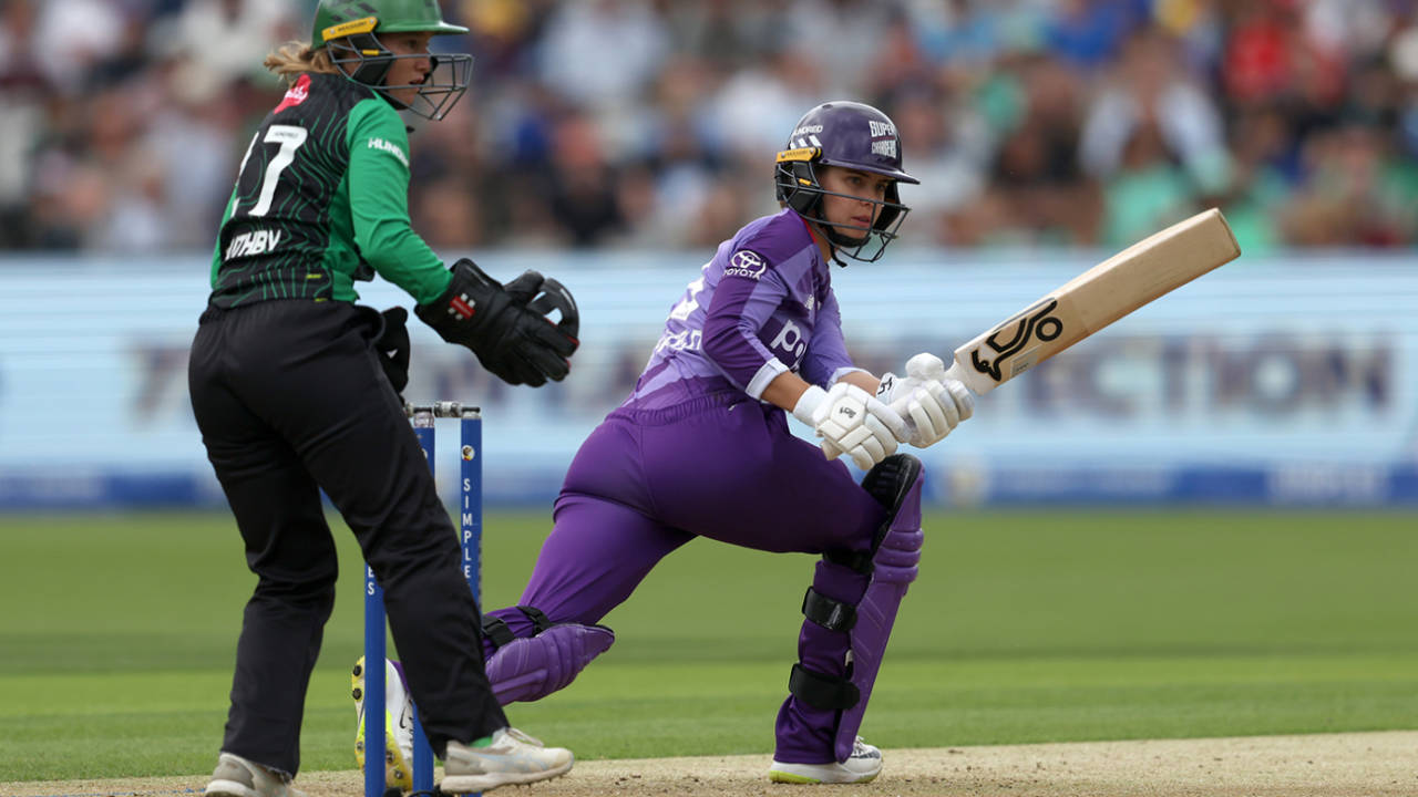 Phoebe Litchfield hit the first four balls she faced for boundaries, Northern Superchargers vs Southern Brave, The Final, The Hundred Women's Competition, Lord's, August 31, 2025