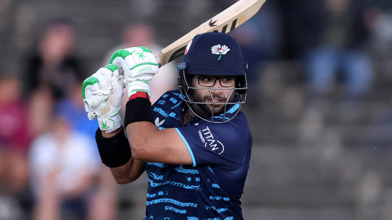 Imam-ul-Haq on his way to another Yorkshire century, Yorkshire vs Hampshire, Metro Bank Cup semi-finals, Scarborough, August 31, 2025
