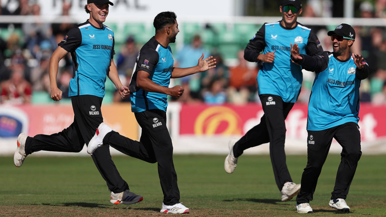 Khurram Shahzad ran through Somerset's top order, Worcestershire vs Somerset, Metro Bank One-Day Cup semi-final, New Road, August 31, 2025