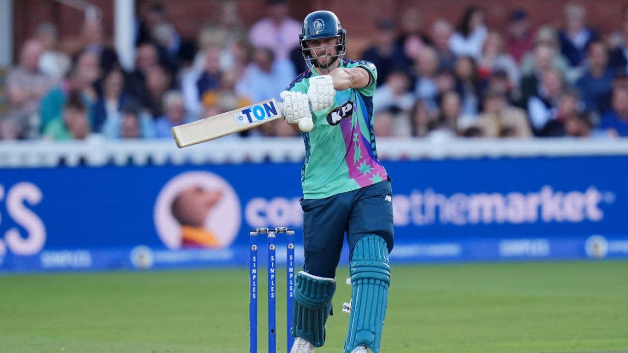 Will Jacks swings into the leg side, Oval Invincibles vs Trent Rockets, The Hundred Men's Competition, Final, Lord's, Augsut 31, 2025