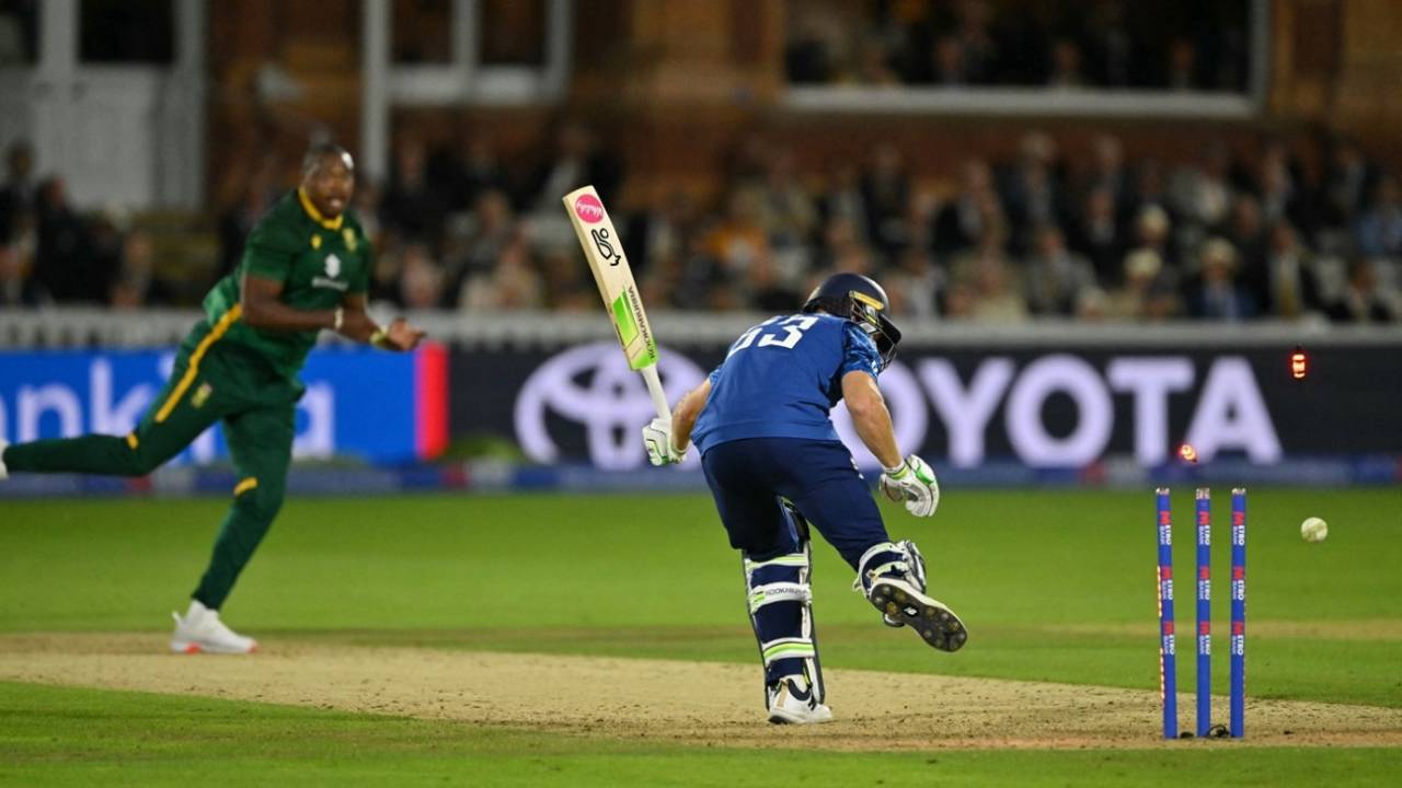 Jos Buttler was flummoxed by a Lungi Ngidi slower ball, England vs South Africa, 2nd ODI, Lord's, September 4, 2025