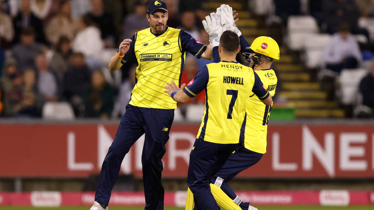 Chris Wood and Benny Howell did most of the damage in Durham's chase, Durham vs Hampshire, Vitality Blast quarter-final, Chester-le-Street, September 5, 2025