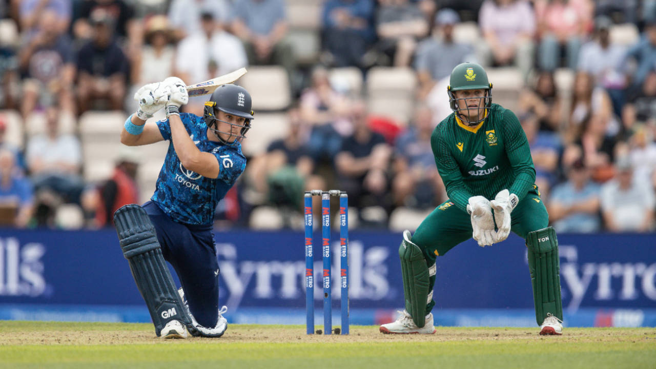 Jacob Bethell drives through the covers, England vs South Africa, 3rd ODI, Southampton, September 7, 2025