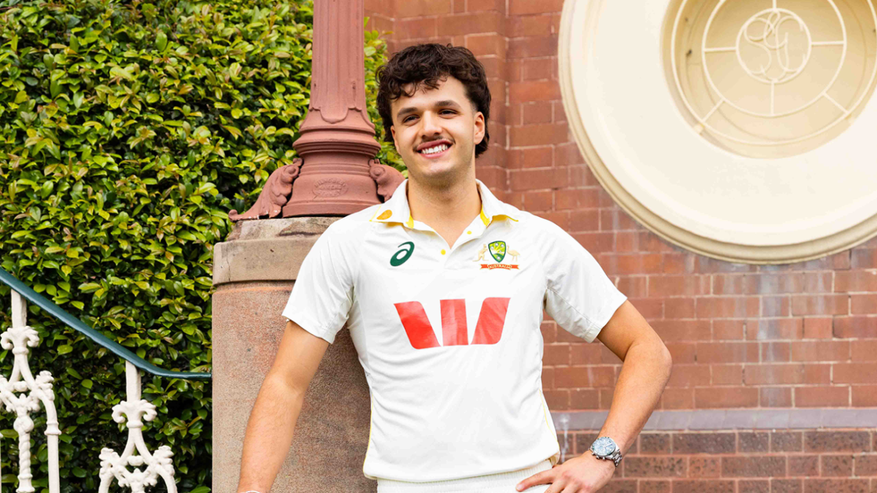 Sam Konstas at the launch of Australia's new kit, Sydney, September 9, 2025
