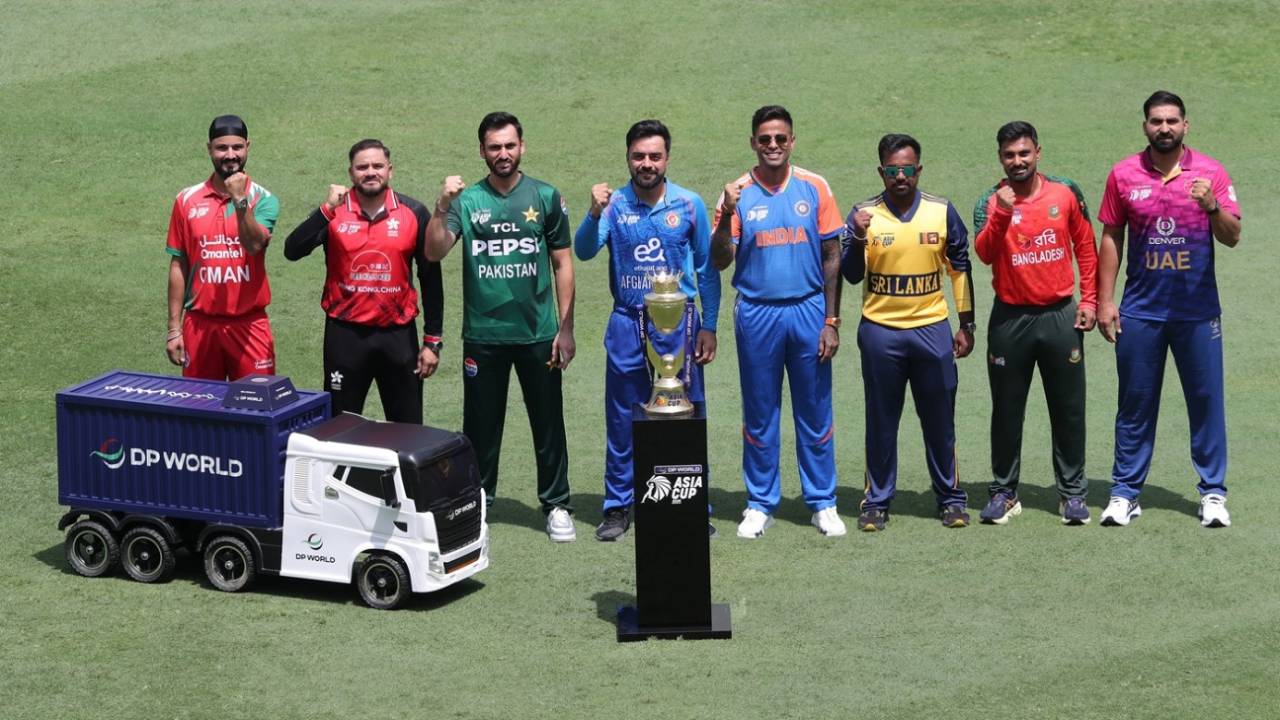 The eight captains ahead of the Asia Cup, Men's T20 Asia Cup, Dubai, September 9, 2025