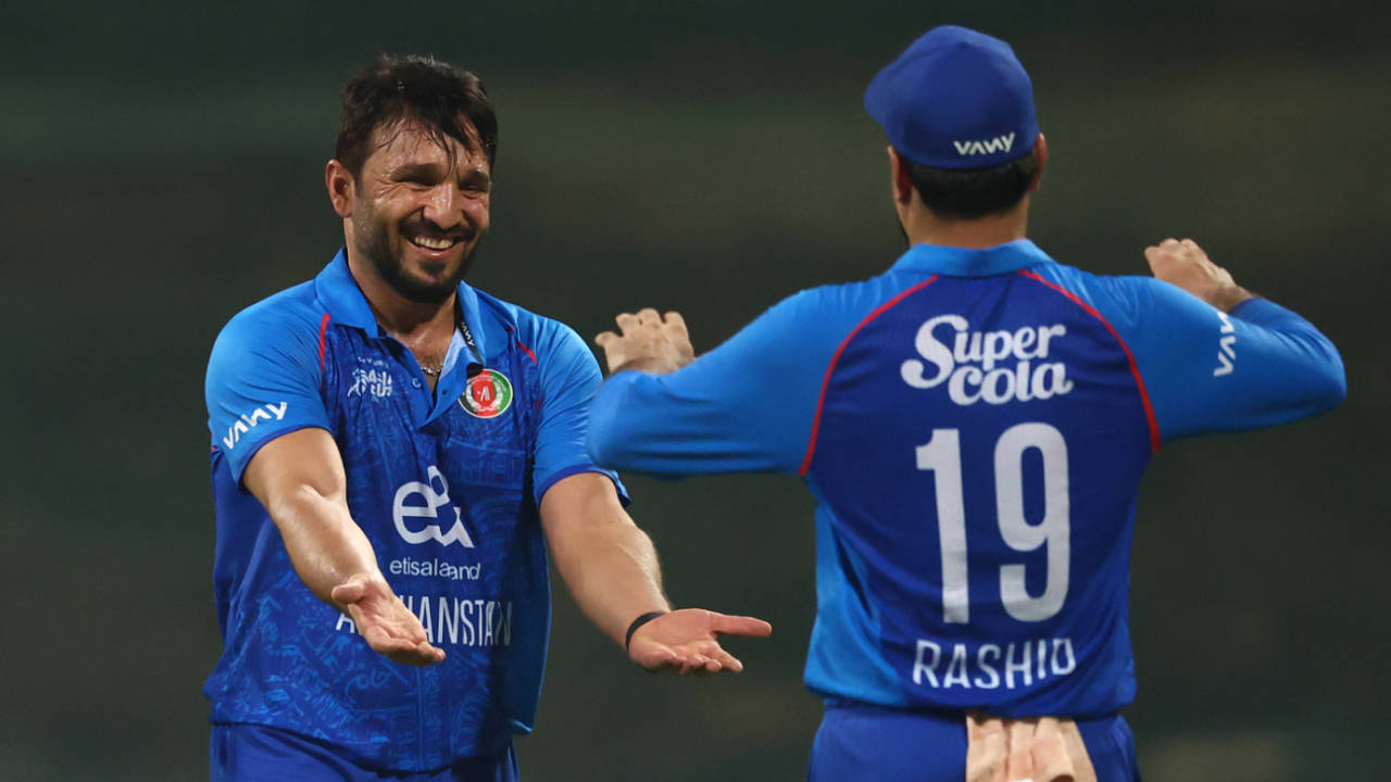 Gulbadin Naib celebrates a wicket, Afghanistan vs Hong Kong, Men's T20 Asia Cup, Abu Dhabi, September 09, 2025