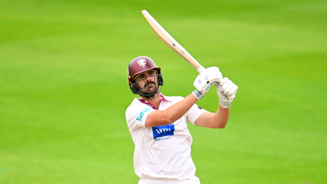 Ben Green drives down the ground, Somerset vs Yorkshire, County Championship, Taunton, September 10, 2025