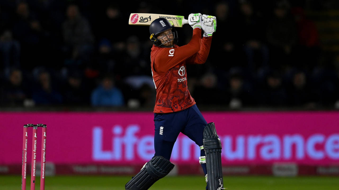 Jos Buttler clubs down the ground, England vs South Africa, 1st Men's T20I, Cardiff, September 10, 2025
