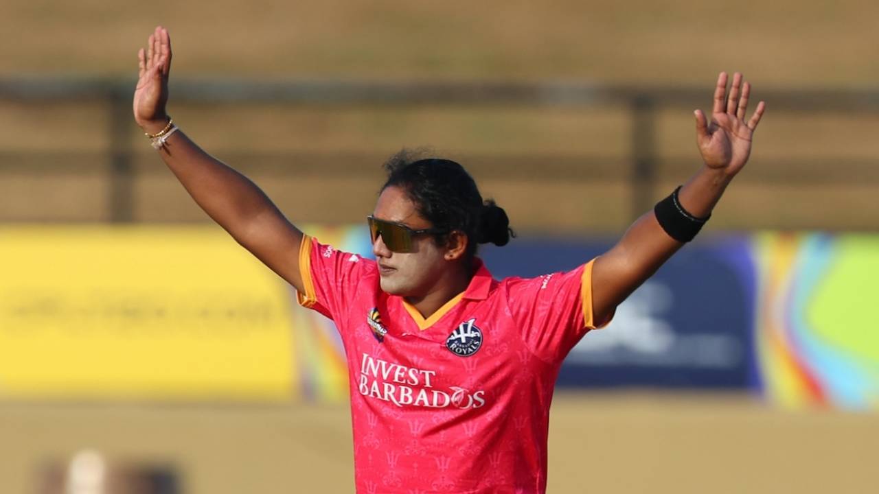 Chamari Athapaththu was named Player of the Match for her four wickets, Barbados Royals vs Trinbago Knight Riders, WCPL 2025, Providence, September 10, 2025