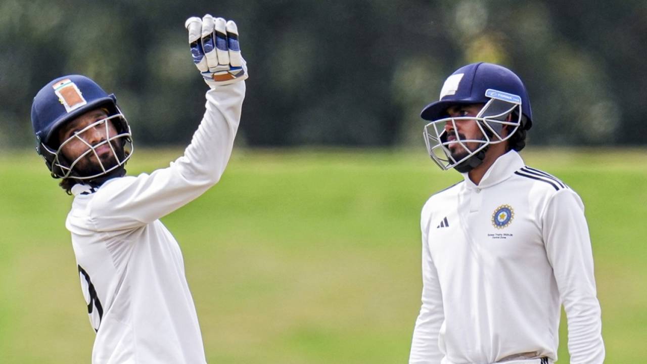 Rajat Patidar and Yash Rathod added 167 for the fourth wicket, South Zone vs Central Zone, Duleep Trophy final, 2nd day, CEG Ground, September 12, 2025