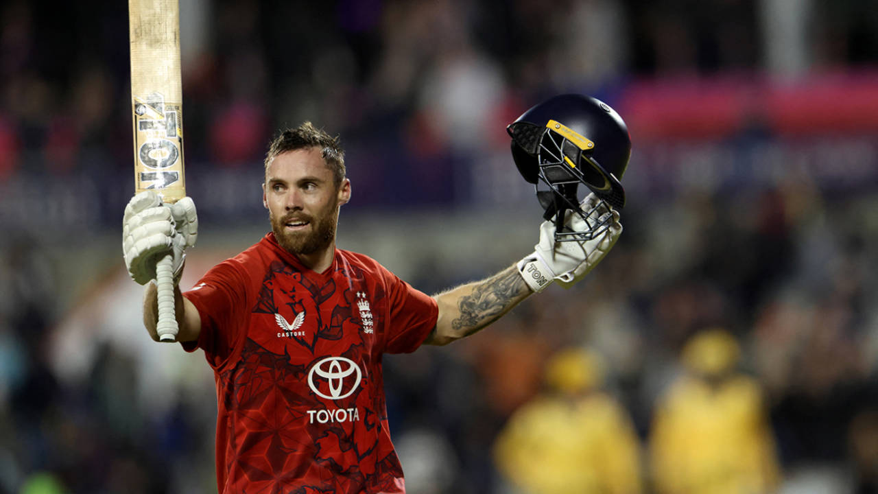 Phil Salt walks off after his 142 not out, England vs South Africa, 2nd Men's T20I, Emirates Old Trafford, Manchester, September 12, 2025