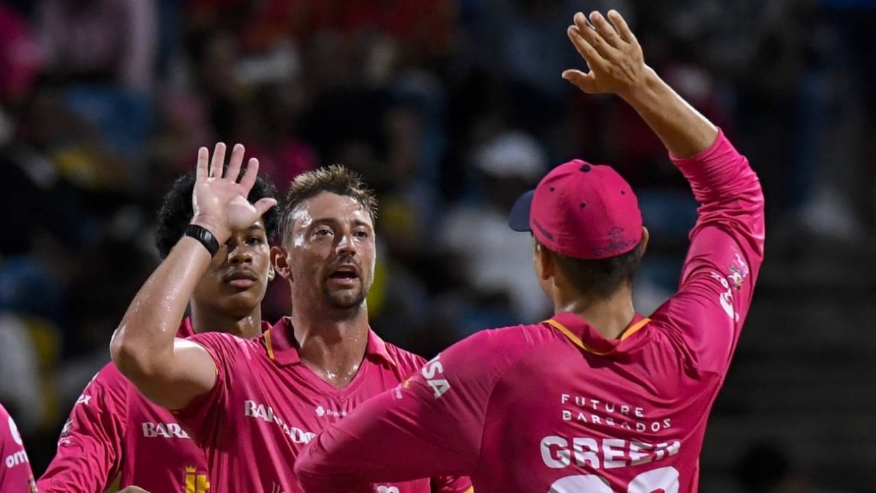 Daniel Sams bowled a frugal spell for two wickets, Barbados Royals vs Trinbago Knight Riders, CPL 2025, Bridgetown, September 12, 2025