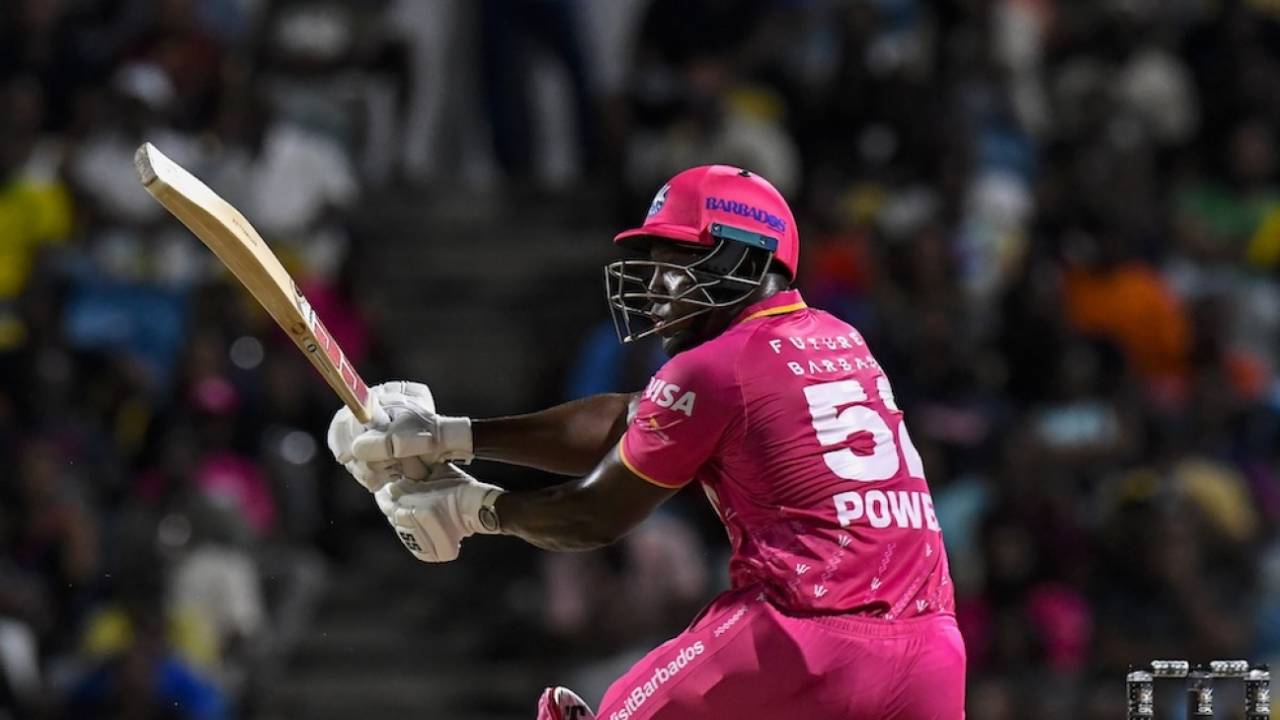 Rovman Powell kept going for the big hits, Barbados Royals vs Trinbago Knight Riders, CPL 2025, Bridgetown, September 12, 2025