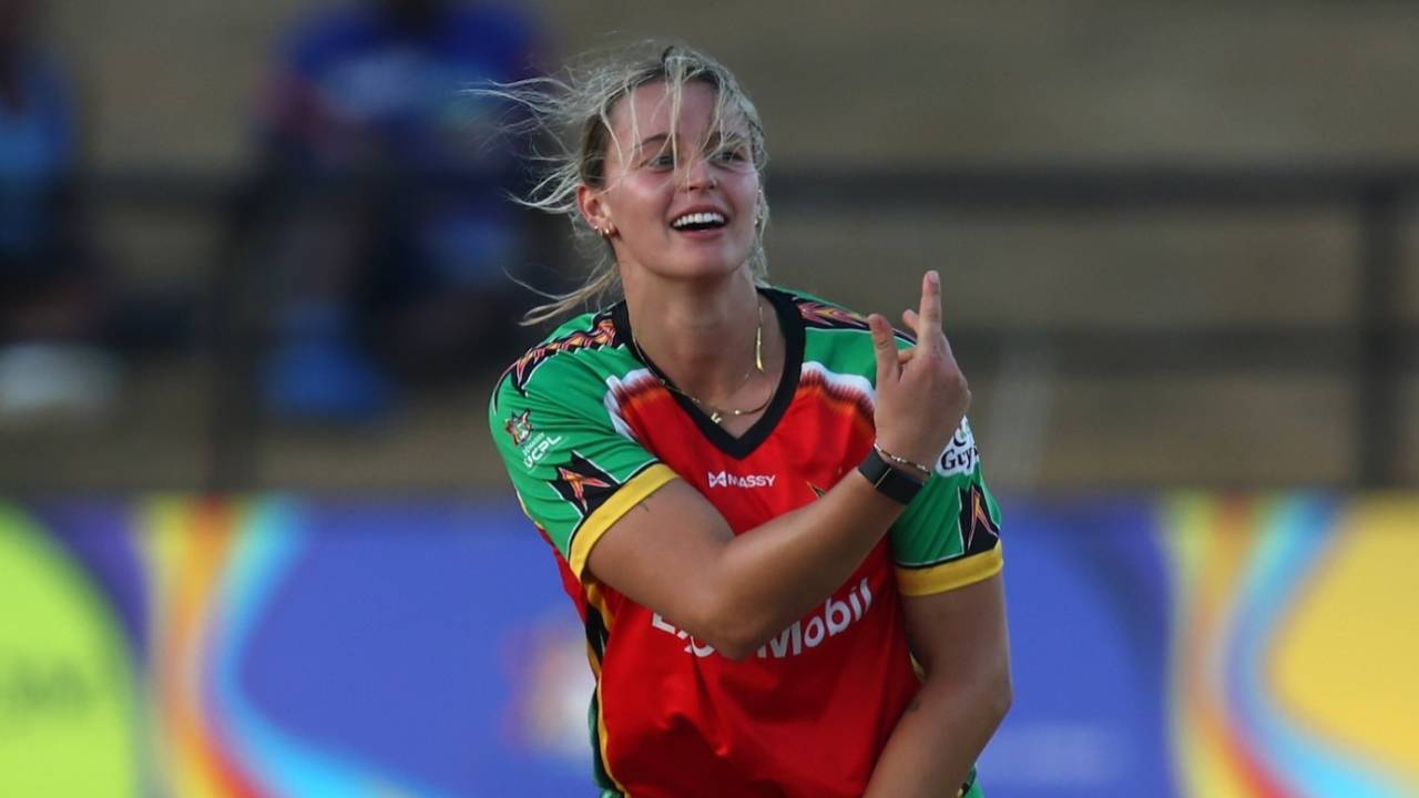 Molly Penfold dented Trinbago Knight Riders with a four-for, Guyana Amazon Warriors vs Trinbago Knight Riders, WCPL 2025, Providence, September 13, 2025 