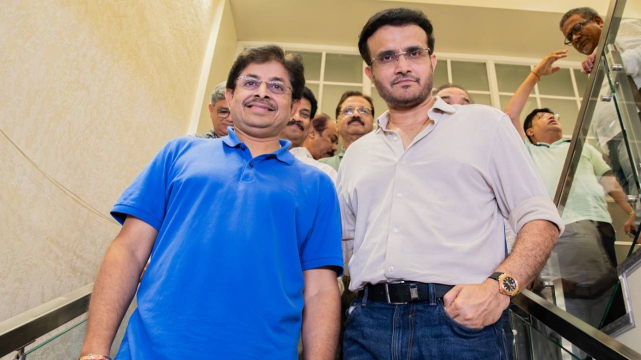 Snehasish Ganguly and Sourav Ganguly strike a pose, Kolkata, September 14, 2025