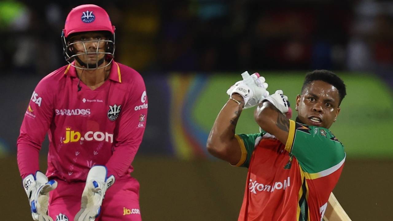 Shimron Hetmyer hit 68 off 39 balls, Guyana Amazon Warriors vs Barbados Royals, CPL 2025, Providence, September 14, 2025