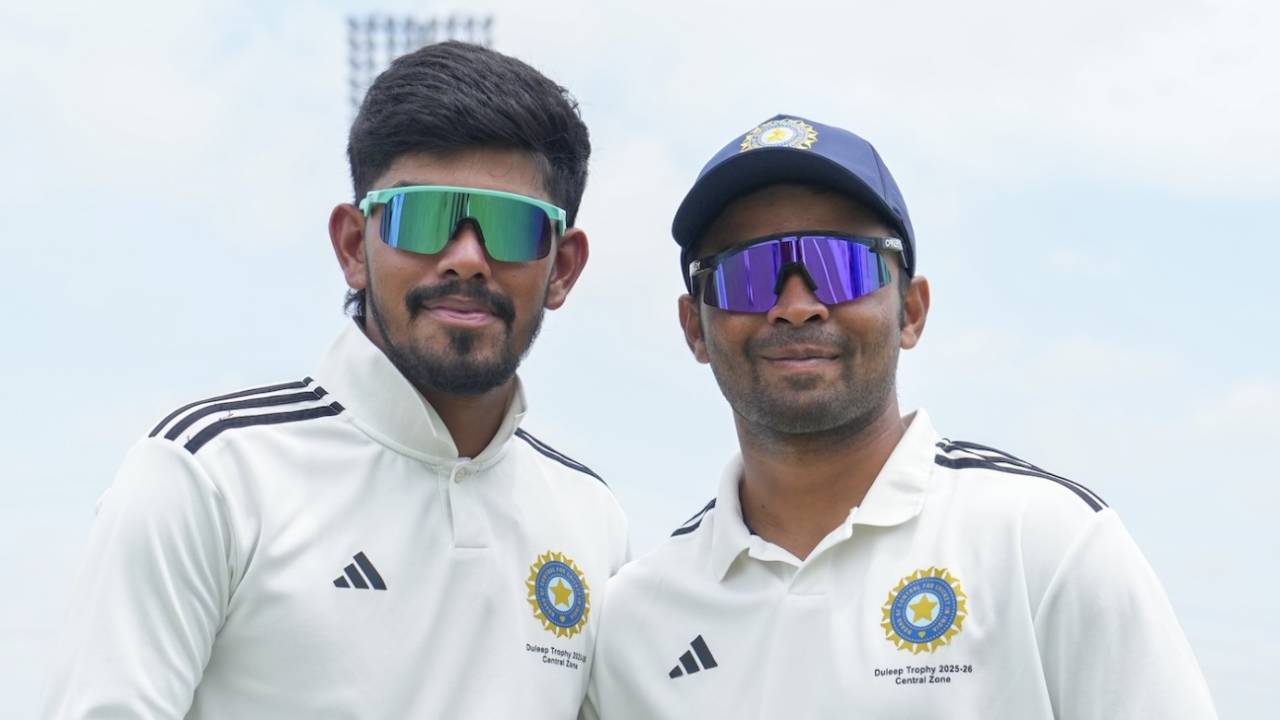 Yash Rathod and Danish Malewar are all smiles after the Duleep Trophy win, South Zone vs Central Zone, Duleep Trophy final, BCCI CEG Ground, September 15, 2025
