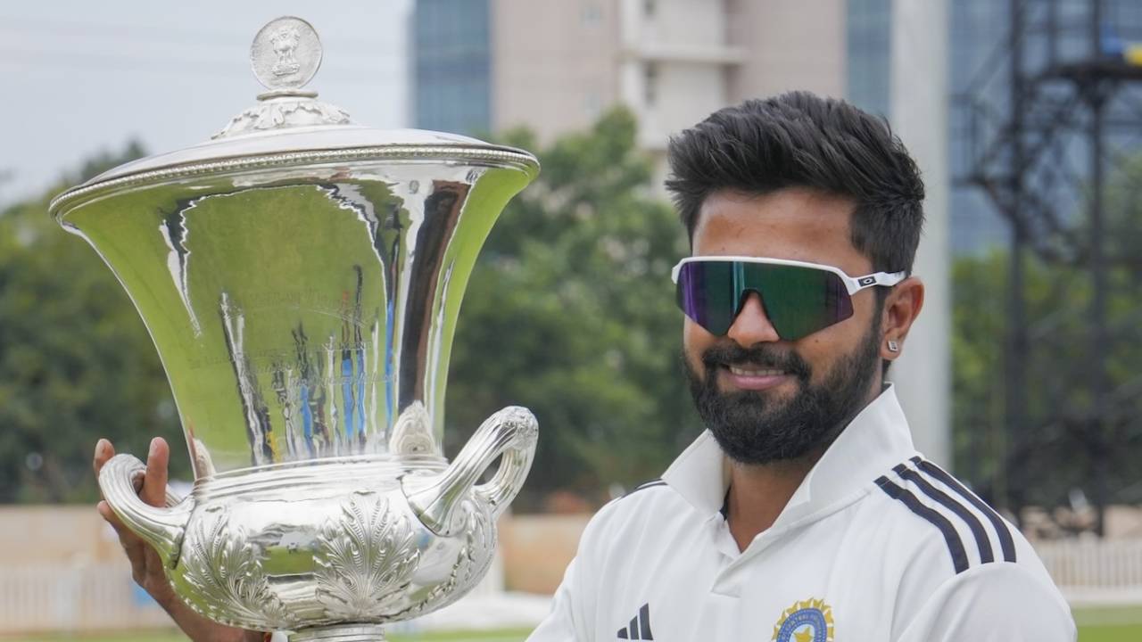 Saransh Jain was named the Player of the Series, South Zone vs Central Zone, Duleep Trophy final, BCCI CEG Ground, September 15, 2025