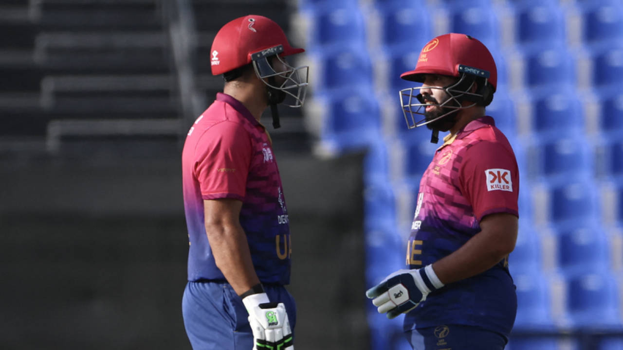 Alishan Sharafu and Muhammad Waseem gave UAE a rapid start, UAE vs Oman, Men's T20 Asia Cup, Abu Dhabi, September 15, 2025