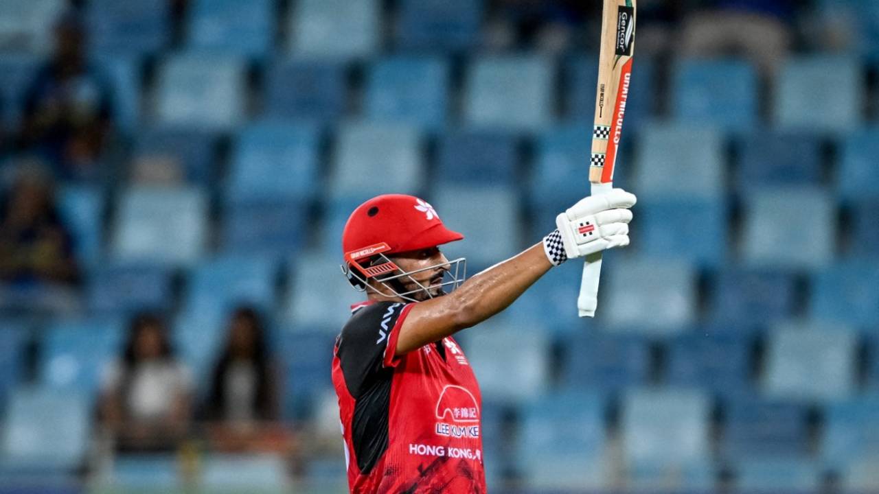 Nizakat Khan became the second Hong Kong batter to score a T20I fifty in the Asia Cup, Men's T20 Asia Cup, Dubai, September 15, 2025