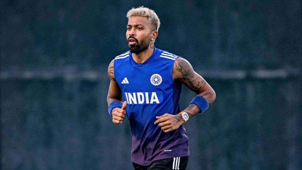 Hardik Pandya tunes up for the game against Oman, Dubai, September 16, 2025
