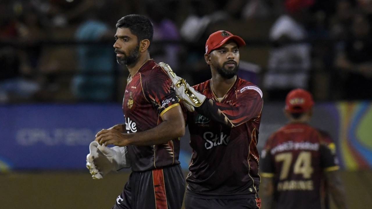 Saurabh Netravalkar picked up three wickets, Antigua and Barbuda Falcons vs Trinbago Knight Riders, CPL 2025, Providence, September 16, 2025