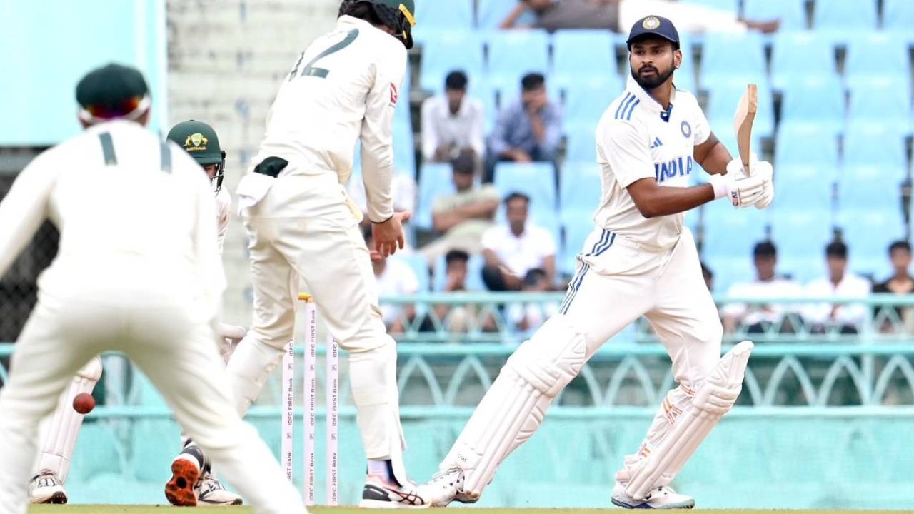 Shreyas Iyer had a short stay in the middle, India A vs Australia A, 1st unofficial Test, Lucknow, 3rd day, September 18, 2025