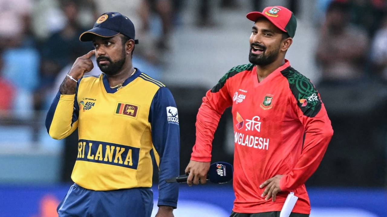 Charith Asalanka and Litton Das at the toss, Bangladesh vs Sri Lanka, Super Fours, Asia Cup, Dubai, September 20, 2025