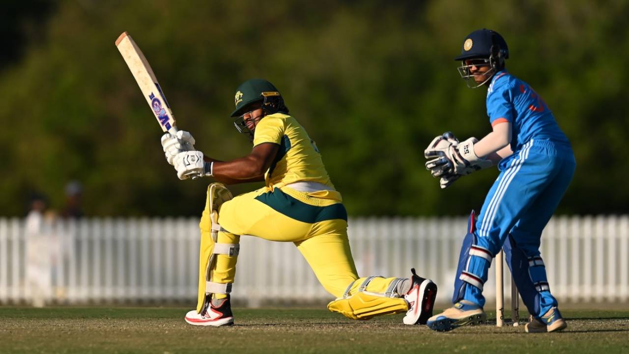 John James played a fluent innings, Australia vs India, 1st Under-19 one-day match, Brisbane, September 21, 2025