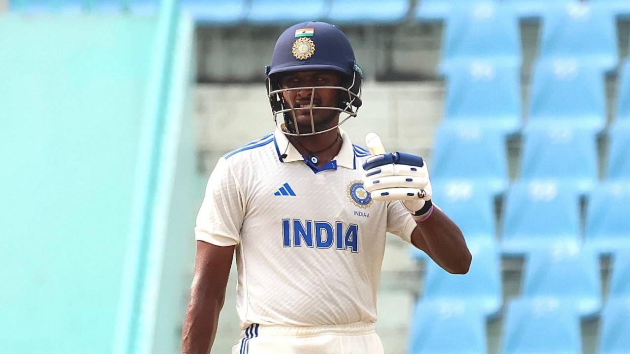 B Sai Sudharsan scored a half-century, India A vs Australia A, 2nd unofficial Test, 2nd day, Lucknow, September 24, 2025